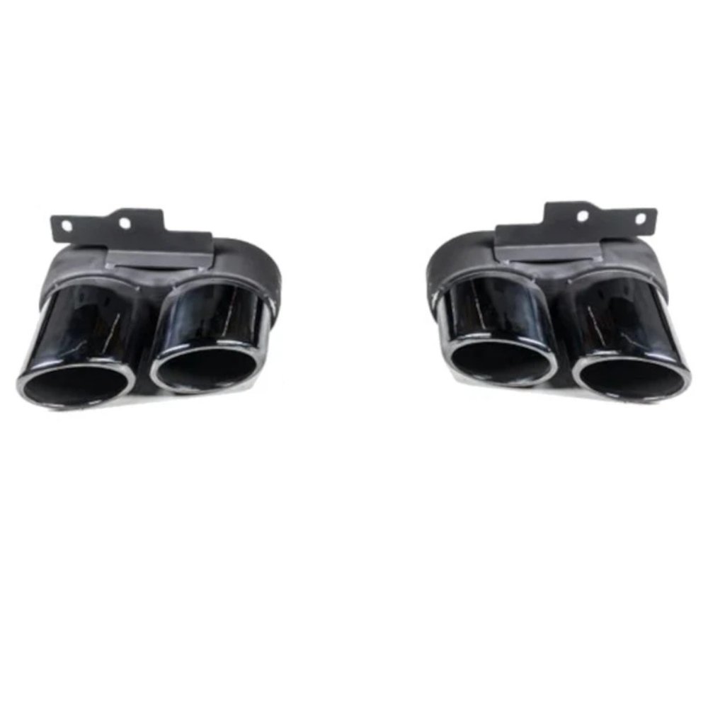 Audi A7 4K S Line S7 Style Rear Diffuser with Black Exhaust Tips Gloss Black 2019–2024