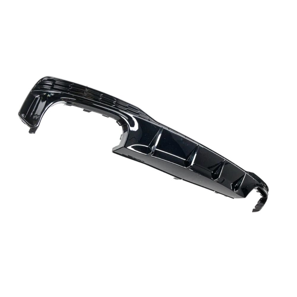 Audi A7 4K S Line S7 Style Rear Diffuser with Black Exhaust Tips Gloss Black 2019–2024