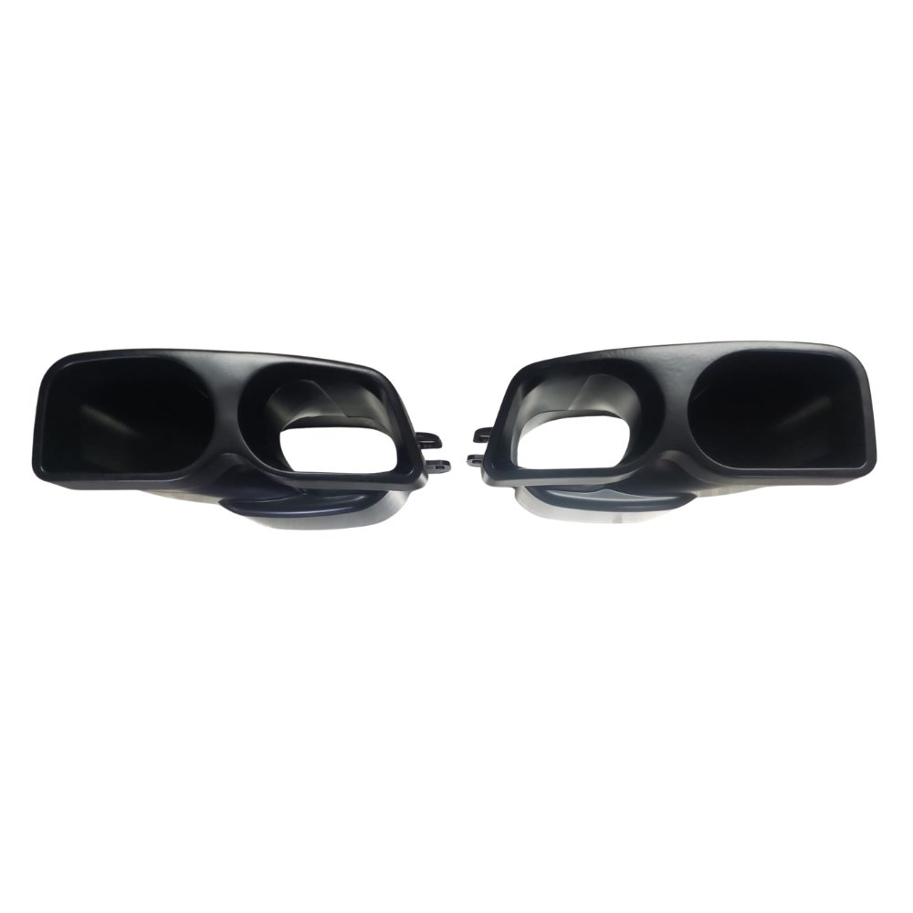Mercedes C Class W205 B Style Rear Diffuser & Black Tailpipes Gloss Black 2015–2021