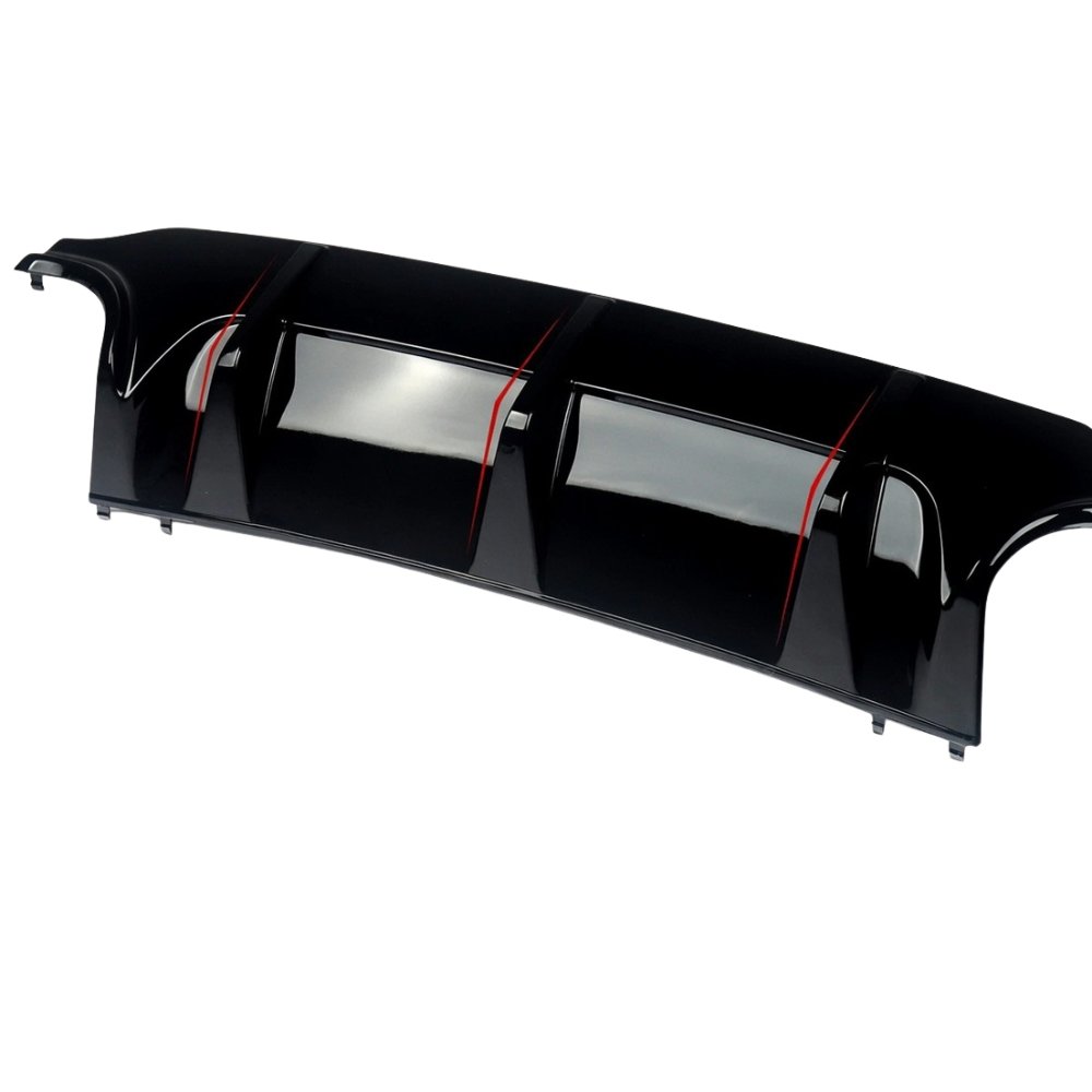 Mercedes C Class W204 C204 C63 AMG Style Rear Diffuser Gloss Black 2012–2014