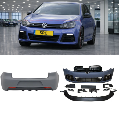 VW Golf MK6 R20 Look Front & Rear Bumper Body Kit with Grille & LED DRL 2008–2013