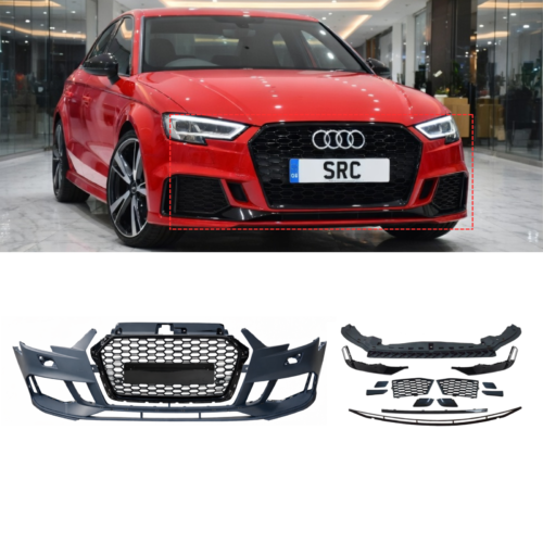 Audi A3 S3 8VS Saloon RS3 Style Front Bumper Conversion Primed 2017–2020