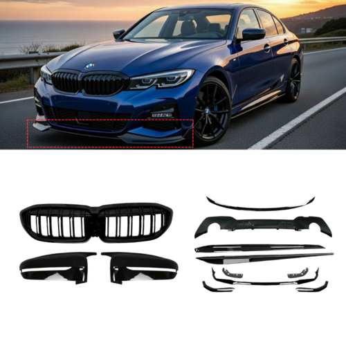 BMW 3 Series G20 G21 M Performance Full Body Kit Gloss Black 2018–2022