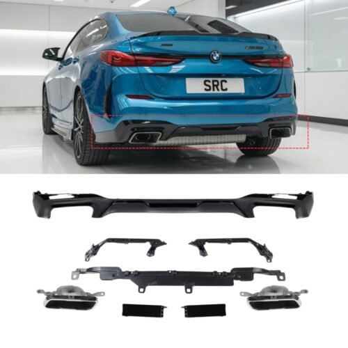 BMW 2 Series F44 Gran Coupe M Sport Aero Body Kit Splitter Diffuser & Tailpipes Gloss Black 2020+