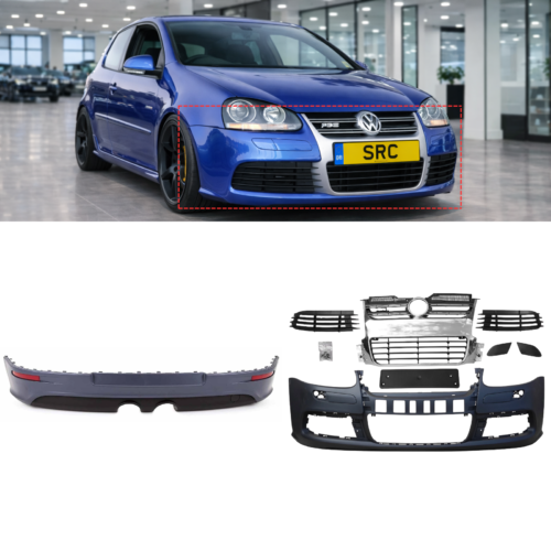 VW Golf MK5 R32 Look Front & Rear Bumper Body Kit Conversion Primed 2003–2009